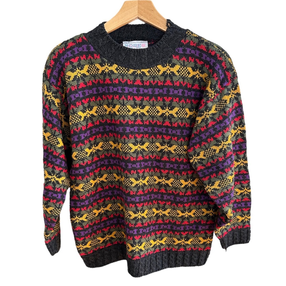 VTG Rose Sweater Women’s M